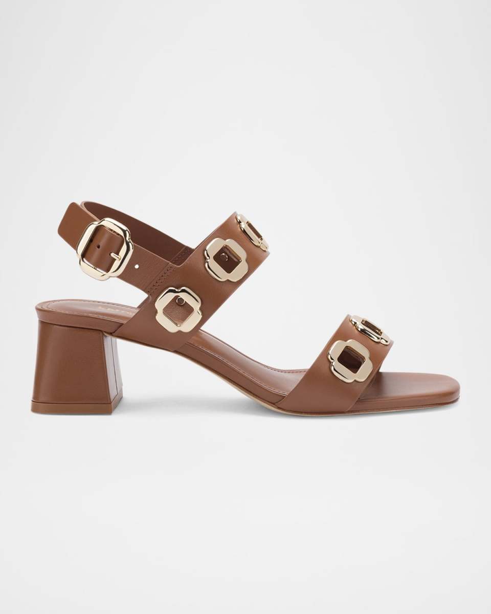Milan Leather Slingback Sandals